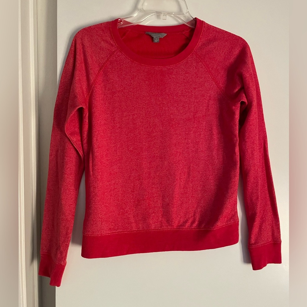 Rubbish- Red Cotton Sweatshirt Sweater Crew Neck Long Sleeve